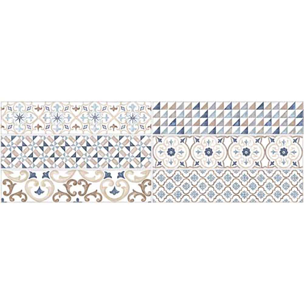 FAENZA PRINT BLUE DECOR 25.5x75.5 4753
