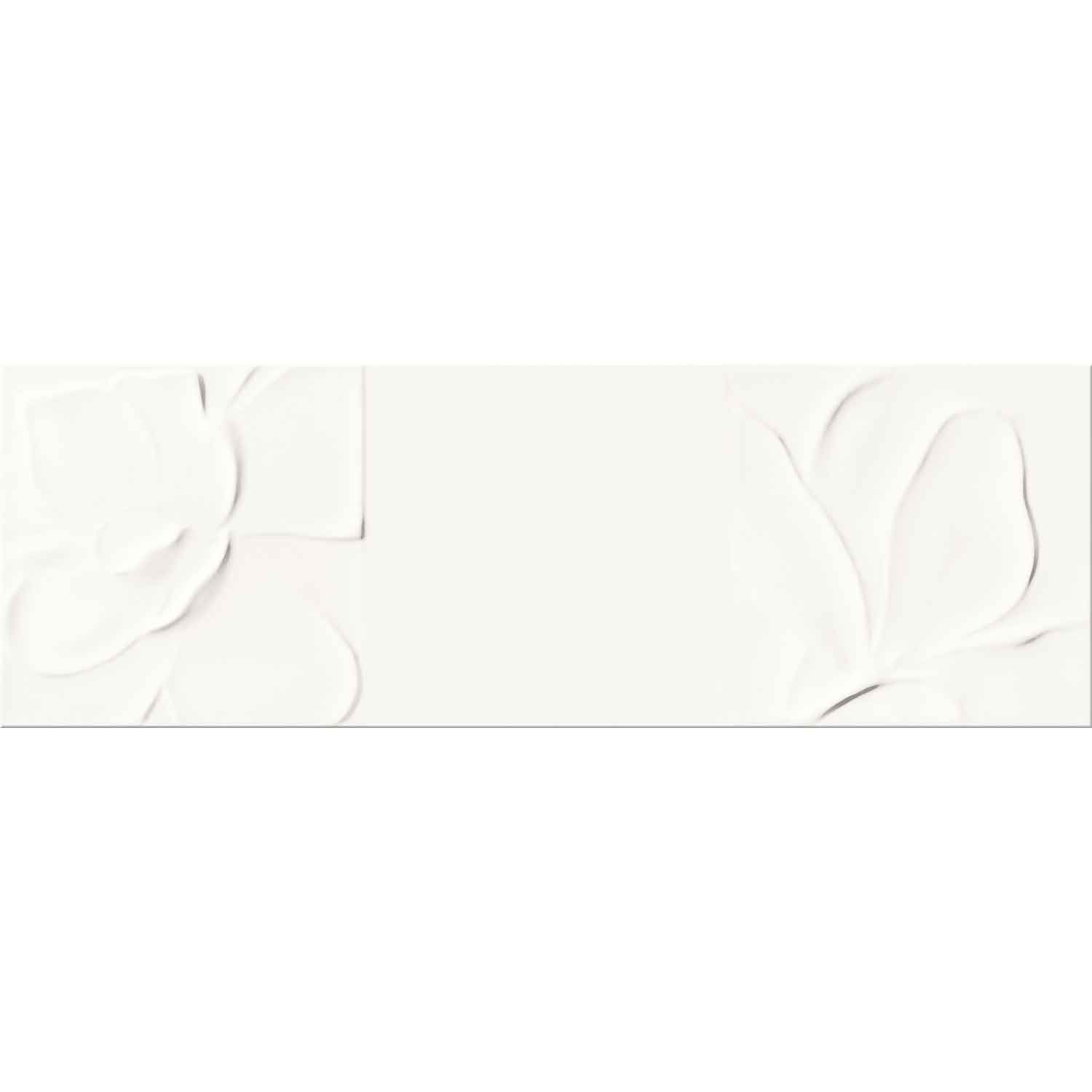 STRUCTURE PATTERN WHITE FLOWER 25x75 G1 OP365-004-1